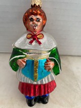 Christopher Radko Sing We Now Choir Boy Vintage Glass Christmas Ornament - £11.94 GBP