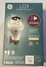 Wireless Bluetooth LED Light Speaker Bulb A19 9 Watts GE LED Music Play Remote - £10.49 GBP