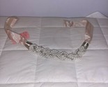 Vintage Carolyn Tanner Pink beaded pearl waistband Belt 32” Bridal Wedding - $32.99