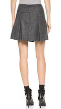 Vince Wool Blend $295 Pleated Gray Mini Skirt with Welted Pockets Womens... - £22.41 GBP