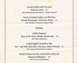 Orangery Continental Cuisine Dinner Suggestions &amp; Desserts Menus Knoxvil... - $27.72