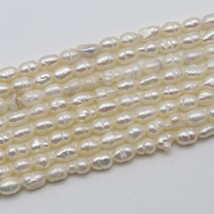 2.8-3.2mm   Bead Freshwater  Rice-shape Loose Bead For Jewelry Ma DIY Neck Earri - £45.62 GBP