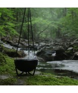 4.75&quot; Hanging Black Cauldron Large Smudging Pot Coal Resin Incense Sage ... - $27.16 CAD