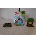 Miniature Fairy &amp; Garden Green House Figurines Bridge , 5 Piece Set NEW - £9.51 GBP