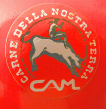Vintage CAM Flesh of Our Land Rodeo Bull Red Field Sticker -
show original ti... - £10.87 GBP