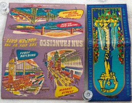 2 Matchbook Covers San Francisco City by the Golden Gate &amp; Rainbow Fountain - £3.98 GBP