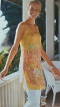 J Jill M Island Rose Silk Tank Floral Tunic Top Sleeveless Blouse Ties B... - $29.00