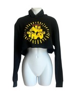 All That Black Yellow Cropped Hoodie size S 90s Y2K Nickelodeon Television - $24.93 CAD