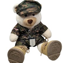 Build A Bear Asthma Allergy Bear Military Soldier Hat Digital Camo Outfit BAB - £23.58 GBP
