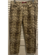 Lucky Brand 8 29 Brown Snakeskin Print Charlie Skinny Jeans Snake Low Rise - £17.48 GBP