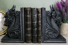 Dragonstone Gothic Guardian Of Bibliography Dragon Bookend Set of Two Fi... - $49.99