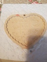 Pampered Chef Clay Cookie Mold Gardens Of The Heart Vintage 1996 - $1.97