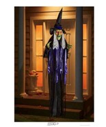 Animated Hanging Witch Indoor/Outdoor Halloween Fall Decoration Lights S... - £37.34 GBP