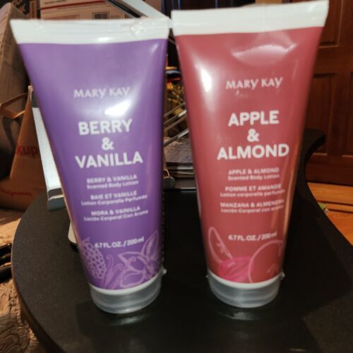NEW Mary Kay APPLE & ALMOND And BERRY & VANILLA Scented Body Lotions Bundle - $24.55