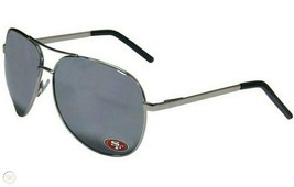 SAN FRANCISO 49ERS AVIATOR MIRROR SUNGLASSES UV400 AND W/FREE POUCH/BAG NEW - £10.94 GBP