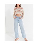 Urban Outfitters UO Sasha Striped Cropped Crochet Sweater Size Small - £19.72 GBP