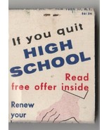 Vintage Strike on Matchbook  ~ finish High School advertisement ~ (wht) - $247.58 MXN