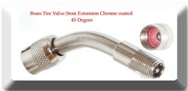 1 Kit Brass 135 Degree Tire Valve Stem Extension Chrome coated - £7.29 GBP