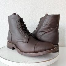 NEW Lane Mens Brown Ankle Boots Size 9.5 Lace-up Casual Genuine Leather ... - $227.70