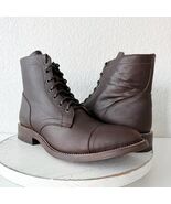 NEW Lane Mens Brown Ankle Boots Size 9.5 Lace-up Casual Genuine Leather ... - $227.70