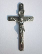 CROSS INRI CRUCIFIX FRANCE Cursive Engraving In Case of an Accident Message - $5.70