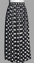 VTG INGROUPLTD Large Black &amp; White Polka Dots Wide Elastic Waist Skirt W... - $26.99