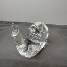 Steuben Glass Crystal Clear Snail Paperweight 3” Gorgeous Amazing Quality  - $56.10