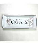 Food Network Celebrate Bread Cheese Serving Christmas Décor Tray 14x5.5&quot;... - $34.57 CAD