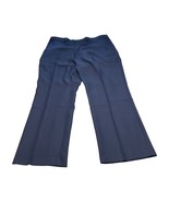 Haband Executive Decision Dress Pants Men&#39;s 42 X 31 Navy Elastic Waist P... - $19.34