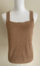 NEW Banana Republic Women’s Linen Blend Sweater Tank Latte Beige Size M NWT - $49.01
