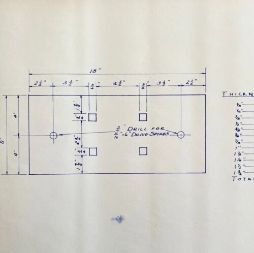 1949 Railroad Bangor Aroostook Shims Bridge E 2.80 Blueprint B3 Trains D... - $84.36