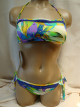 New Gorgeous Abs Allen Schwartz 2 Pc Bandeau Bikini Swimsuit Set Size 8 $142 - £55.26 GBP