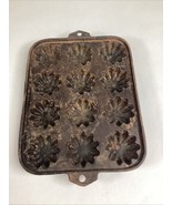 Vintage Cast Iron 12 Cup Turks Head Muffin Pan - $9.90