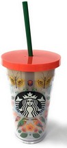 Starbucks Beetles Bugs Birds Flowers Acrylic Cold Cup Grande 16 oz Tumbler NEW! - £22.02 GBP