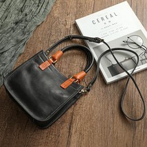 Handmade Genuine Leather 2022 Autumn New Women Bag Vintage Real Cowhide Handbag  - £97.11 GBP