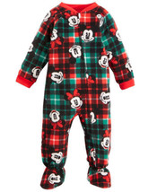 Ame Infant Boys Fleece Mickey And Minnie Mouse Footed Pajama, 18 Months - £23.77 GBP