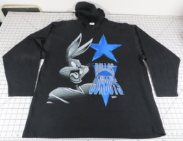Vintage Shirt Dallas Cowboys Bugs Bunny 1993 Long Sleeve Hood Zubaz USA L Black - £29.25 GBP