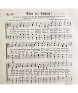 1883 Gospel Hymn Thou Art Coming Sheet Music Victorian Religious ADBN1iii - $367.96 MXN