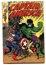 CAPTAIN AMERICA #110 comic book 1969 MARVEL STERANKO COVER &amp; ART - £200.03 GBP