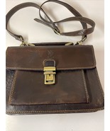 Firenze Italian Leather Briefcase Messenger Bag - £117.48 GBP