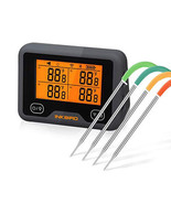 Wi-Fi Bluetooth Grill Thermometer, Wireless BBQ Thermometer with 4 Probes - €371,75 EUR