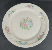 Vintage DINNER PLATE Gibson Designs ISABEL Floral Blue Pink Flower Ceram... - £11.05 GBP