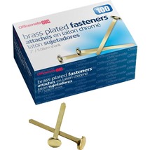 Officemate Roundhead Fastener 2&quot; Shank 1/2&quot; Head Brass Plated 99817 - £18.07 GBP