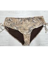 Time And Tru Womens 1X Brown &amp; Snake Print Bikini Bottoms With Adjustabl... - €10,29 EUR