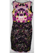 Maggy London Floral Lace Trim Sleeveless Sheath Dress Size 10 - $22.76