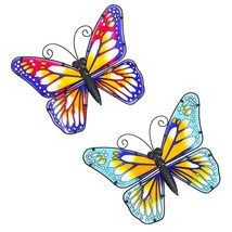 Handmade 2pcs Colourful Butterfly of Wall Decoration for Home and Garden... - £45.95 GBP