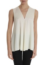 THEORY Damen Bluse V Neck A Line Schier Elegant Elfenbein Größe S I1002510 - £72.39 GBP