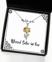 Blessed Sister-in-Law Sunflower Pendant Necklace, Sister in Law, Beautiful Gifts - £39.12 GBP