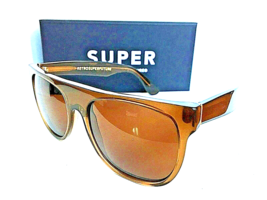 New RetroSuperFuture Flattop 418 Clear Brown  Sunglasses Italy - £135.71 GBP