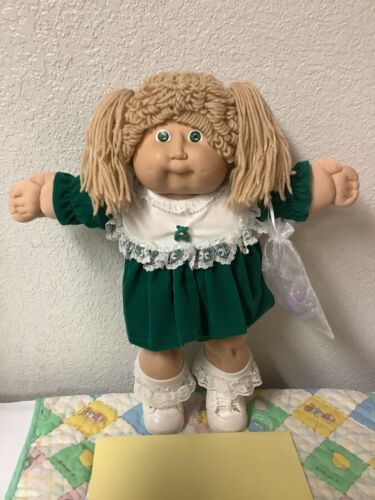 Primary image for Vintage Cabbage Patch Kid Harder To Find HM#12 Poodle Hair Green Eyes 1987
